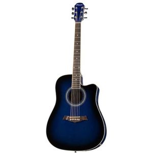 Phoenix 002 CE blauw sunburst semi akoestische western gitaar