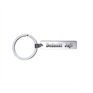 Sleutelhanger RVS -  Bedankt Juf