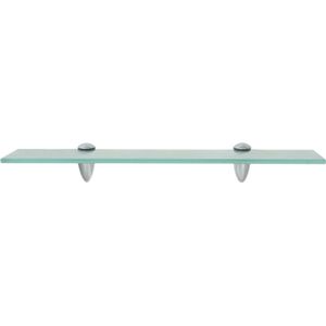 vidaXL Zwevend Schap 50x10 cm - Veiligheidsglas Zwevende Plank - Wandplank - Glazen Plank - Zachte Materialen - Minimalistisch Design