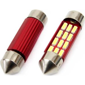 36MM LED - CANBUS - 12SMD - 4014 - 2 stuks - wit