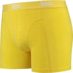 Lemon & Soda heren boxershort in de maat S in de kleur geel.