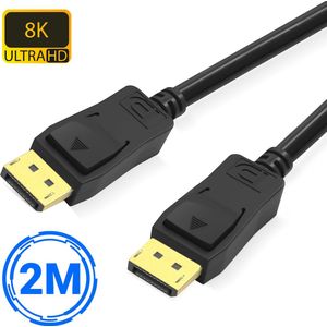 DisplayPort Kabel 1.4 - male to male - 8K 60Hz - 4K 144Hz - DP kabel - 2 meter