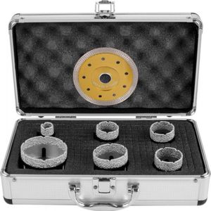 Tegel Gatenzaagset Diamantboorset - 6 Stuks Diamant Gecoate Gatenzagen 60 mm