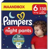 Pampers Night Pants - Maat 6 (15kg+) - 138 luierbroekjes - Maandbox