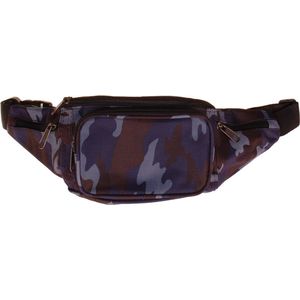 Heuptas Camouflage Blauw/Bruin - Nightcamo - Verstelbare Band - 35x8cm