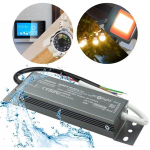 Hermetische LED voeding 30W 12V 2.5A, waterdicht 157x37x25 mm