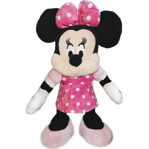 Minnie Mouse Roze Jurk Disney Pluche Knuffel 32 cm {Disney Plush Toy | Speelgoed knuffeldier knuffelpop voor kinderen jongens meisjes | Knuffel en speel met minnie muis, donald duck, goofy, mickey muis}