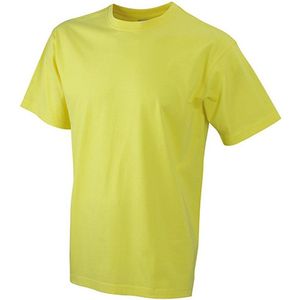 James and Nicholson - Unisex Medium T-Shirt met Ronde Hals (Lichtgeel)