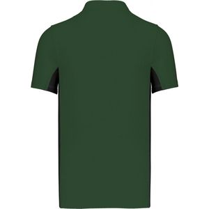 Polo Heren S Kariban Kraag met knopen Korte mouw Forest Green / Black 65% Polyester, 35% Katoen