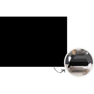 Tafelkleed - Tafellaken - 260x180 cm - Zwart - Effen kleur - Binnen en Buiten