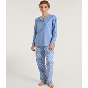 Calida Shell Nights Pyjama lange broek - 399 Blue - maat 44/46 (44-46) - Dames Volwassenen - 100% katoen- 44753-399-44-46