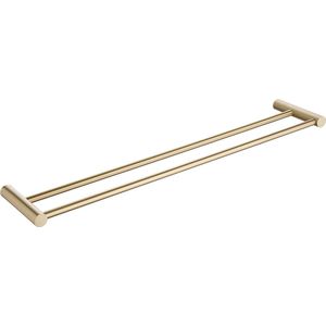 Handdoekrek Wiesbaden Ida Dubbel 60 cm Geborsteld Messing Goud