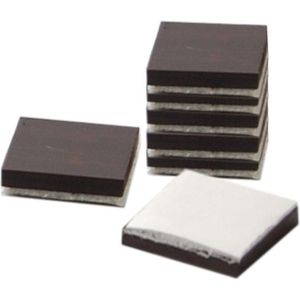 48x Vierkante koelkast/whiteboard magneten met plakstrip 2 x 2 cm zwart - Hobby en kantoorartikelen - 2cm