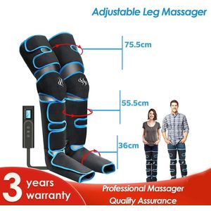 Voetluchtdruk Beenmassageapparaat Bevordert Bloedcirculatie Lichaam Massageapparaat, Spierontspanning - Lymfedrainage apparaat 360° Pijnverlichting Knie, Benen, Kuiten Voeten - Verlicht Spiervermoeidheid en Oedeem 6 Modi en 3 Intensiteiten Circulatie