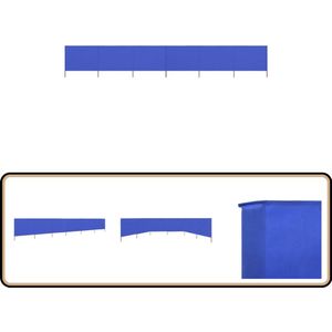 vidaXL Windscherm - 6 panelen - 800x120 cm - Azuurblauw Windscherm - Tuinaccessoires - Buitendecoratie - Zonwering - Privacy Screen