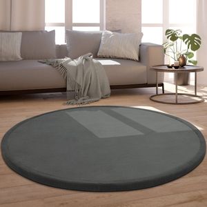 Paco Home Tapijt Rond Voor Kinderen Vloerkleed Kinderkamer Zacht Antislip Modern 120 cm Rund