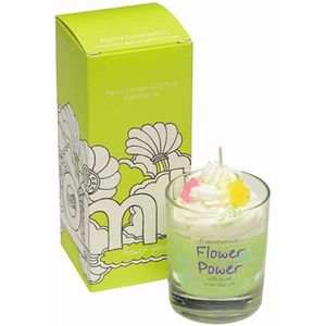 Geurkaars Flower Power met essentiële oliën -  magnolia en jasmijn