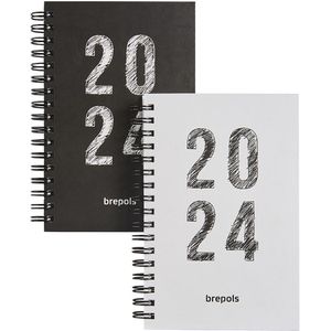 Brepols Agenda 2024 • Pocket Doodle Dash • wire-o • hardcover • 10 x 15 cm • Wit