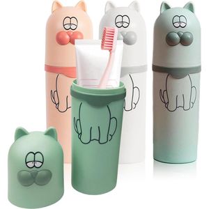 Tandenborsteletui voor kinderen - draagbare tandenborstelbeker voor reizen - karikatuur tandenborstelhoes - reisetui tandenborstel - thuis wandelen camping reizen .