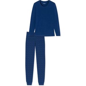 Schiesser Dames Pyjama Marineblauw 48