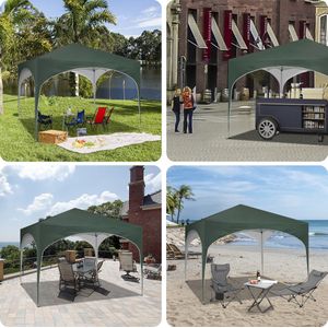 LiMa® - Party tent tuinhuisje - Met Halve Cirkel Dak Voor Outdoor - Waterdichte inklapbare Luifel - Groen - Afmeting 3x3 m- Verstelbare hoogte
