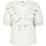 Jacqueline de Yong Blouse Jdyclaudia 2/4 Shirt Wvn 15257182 Cloud Dancer Dames Maat - W38