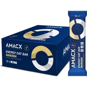 Amacx Energy Oat Bar - Energiereep - Sportvoeding - Powerbar - Banana - 12 pack
