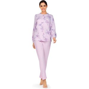 Klassieke doorknoop dames pyjama Comtessa - Paars - Maat - 50