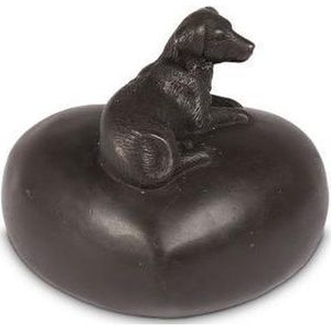 Mini - Asbeeld Dieren Urn Voor Uw Geliefde Dier Liggende hond in brons - Kat - Hond - Paard - Konijn