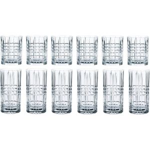 Nachtmann - Square Whiskey- en Longdrinkglazen - Set 12-delig - Whiskey - Longdrink