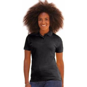 Zwart poloshirt korte mouw voor dames XS (34)