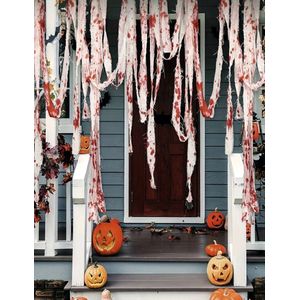 Halloween- Halloween decoratie - Slinger - Griezelig doek - Bebloed - 3 meter