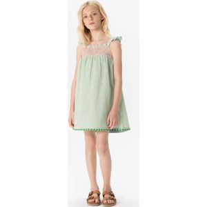 Sissy-Boy - Groen gestreepte jurk met ruffle details