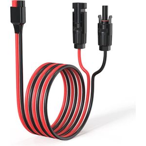 10AWG Zonnepaneelkabel naar Anderson Connector - Verlengkabel voor Draagbare Power Stations en Zonne-Generators (6FT)