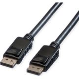 ROLINE DisplayPort kabel, DP-DP, v1.2, M - M, TPE, zwart, 5 m