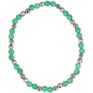 Ruben Robijn Aventurijn groen facet kralenarmband 4 mm