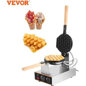 Stellar Wafelijzer - Elektrische Wafelijzer Machine - Wafelmaker - Poffertjespan - Poffertjesmaker - Bubble Wafelijzer – Roestvrijstaal - Wafel Bakken Machine - 1400W