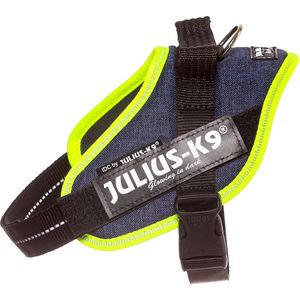 Julius-K9 IDC®Powertuig, S - Mini, denim met neon rand