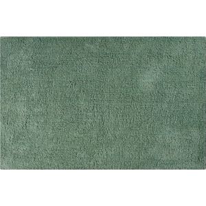 MSV Badkamerkleedje/badmat tapijtje - voor op de vloer - groen - 40 x 60 cm - polyester/katoen