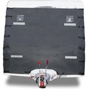 Caravan Front Slepen Cover Zwart Oxford Doek Universele Guard Volledige Cover Protector - 4 Layer Dikker Materiaal - Auto Hitch Cover Shield Accessoires met LED verlichting .