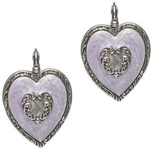 Dolce Luna Oorhangers Heart paars