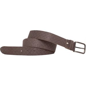 TRESANTI | DANI | Nubuckleren riem met reliëf | Donker bruin | Size 95