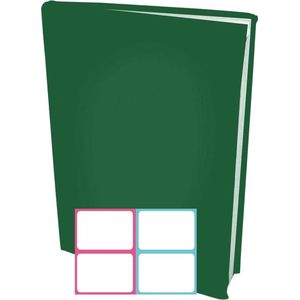 Rekbare boekenkaften A4 - Groen - 12 stuks inclusief kleur labels