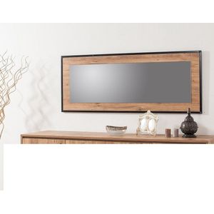 Asir - Decoratieve spiegelspiegel - Atlantische pine Zwart - 150 x 60 x 1,5