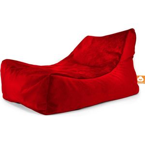 Whoober loungestoel zitzak Bali velvet rood - zacht en comfortabel - Wasbaar