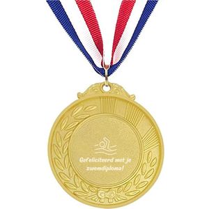 Akyol - gefeliciteerd met je zwemdiploma medaille goudkleuring - Zwemmen - diploma a – diploma b – diploma c - verassing