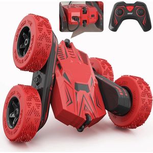 Speelgoedvoertuig met Afstandsbediening - RC stuntauto voor jongens meisjes, 4WD 2.4Ghz RC-voertuig met 360° dubbelzijdige rotatie - speelgoed voor kinderen van 6-12 jaar