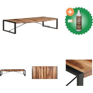 vidaXL Salontafel 180x90x40 cm massief hout met sheesham afwerking - Tafel - Inclusief Houtreiniger en verfrisser