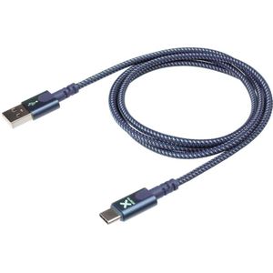 Xtorm Original 60W Gevlochten USB naar USB-C Kabel 1 Meter Blauw