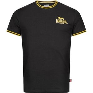 Lonsdale T-Shirt Ducansby T-Shirt schmale Passform Black/Yellow-3XL